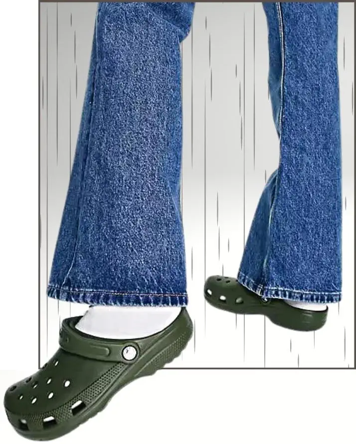 Crocs with Jeans