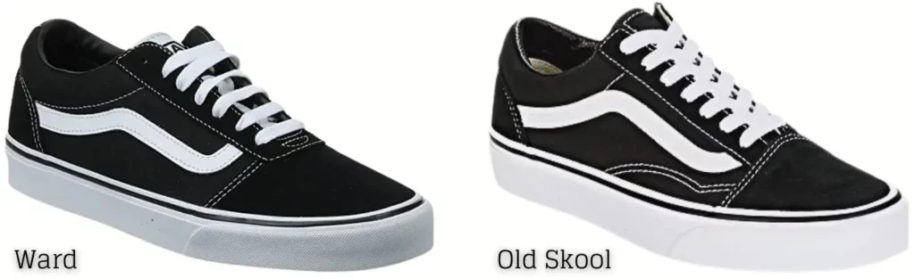 Differences between Vans Ward and Vans Old Skool 
