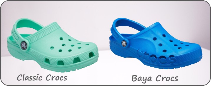 Baya crocs vs Classic crocs holes
