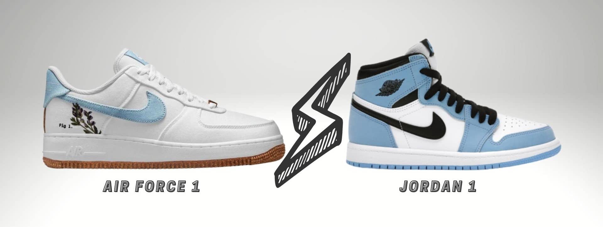 Nike Air Force 1 vs Jordan 1