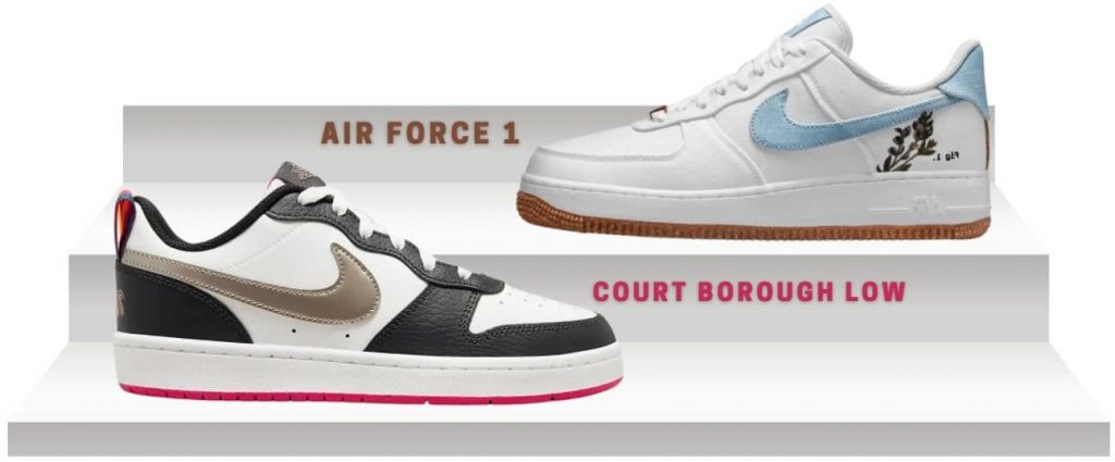 Nike Court Borough Low vs Air Force 1