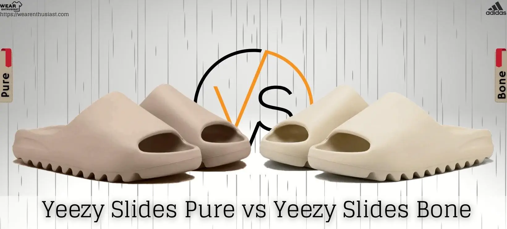 Yeezy Slides Pure vs Bone