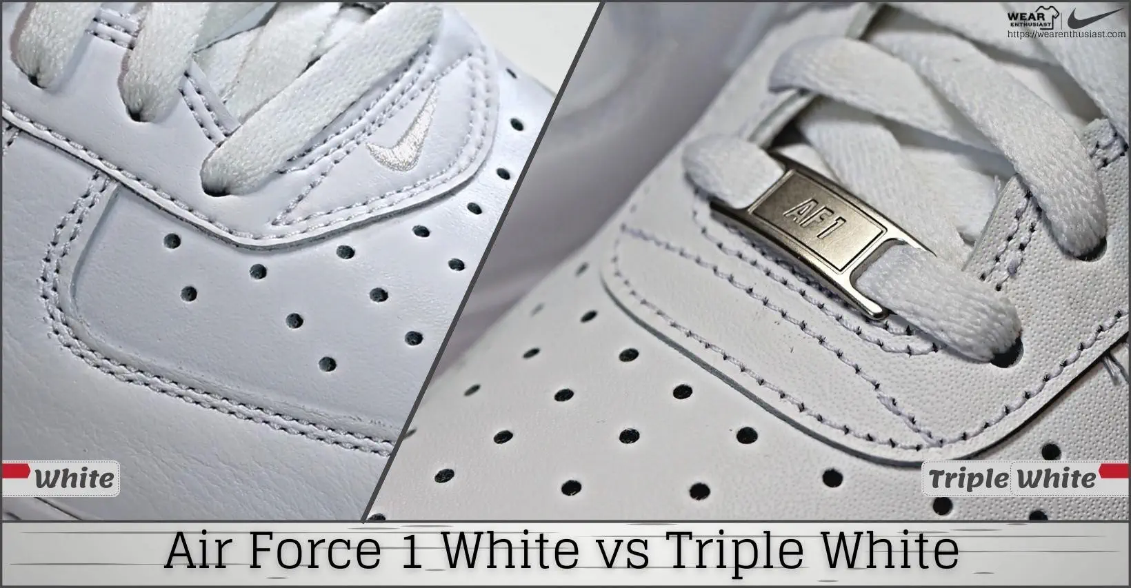 Air Force 1 White vs Triple White