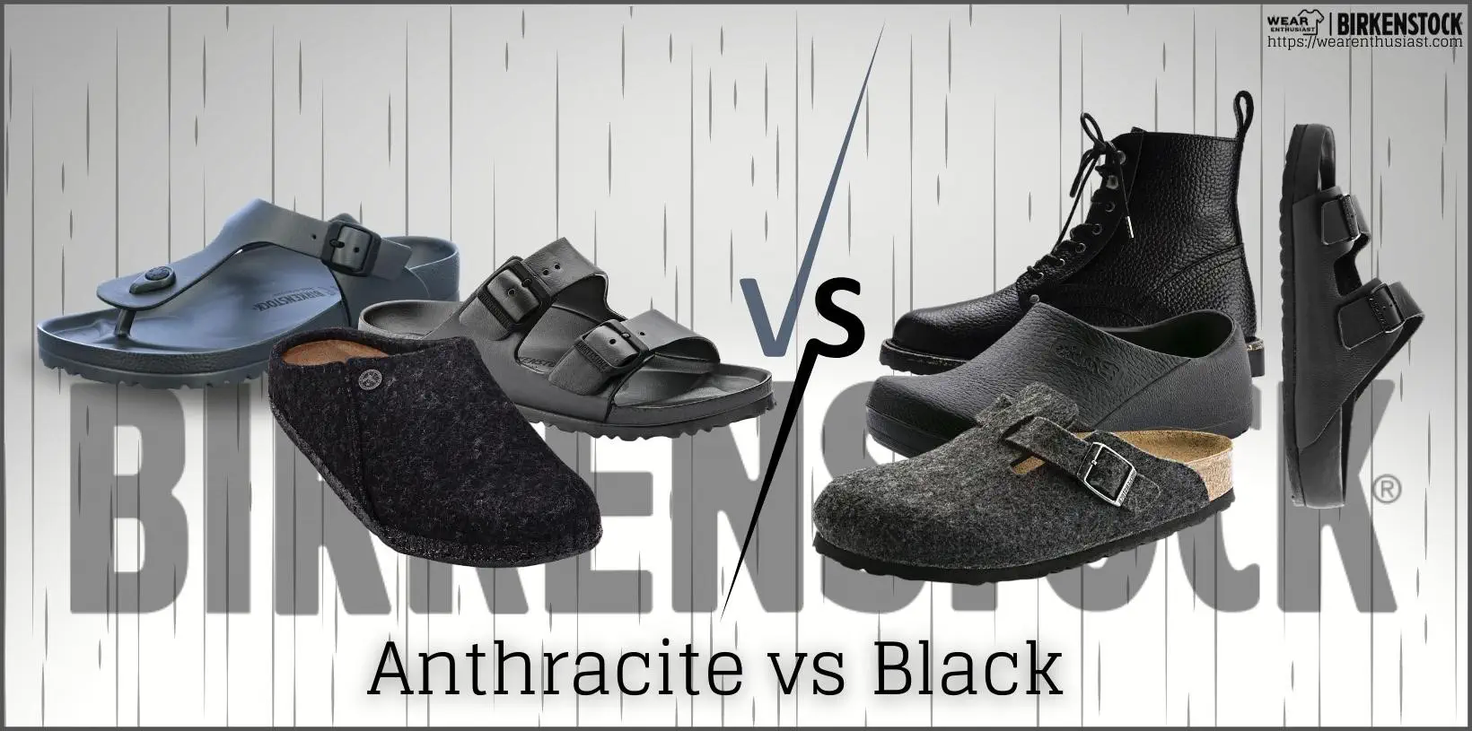 Birkenstock Anthracite vs Black