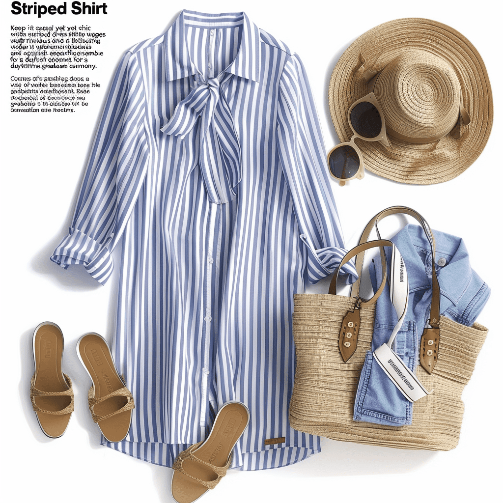 Striped-Shirt-Dress